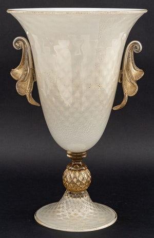 Gabbiani Venezia Murano Gold-Flecked Glass Vase (9775739765043)