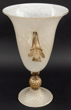 Gabbiani Venezia Murano Gold-Flecked Glass Vase (9775739765043)