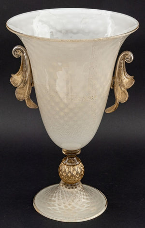Gabbiani Venezia Murano Gold-Flecked Glass Vase (9775739765043)