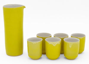 Rupert Spira Yellow Glazed Stoneware Sake Set, 7 (9778449908019)