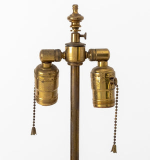 French White Marble & Gilt Metal Table Lamps, Pair (9893180113203)