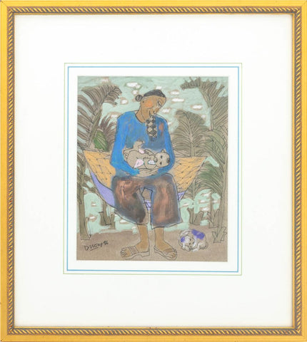 Duong Mother and Child Mixed Media on Paper, 1996