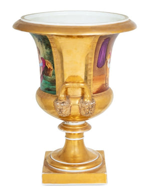 German Porcelain Campagna Urn Vase, 19th C. (9767002046771)