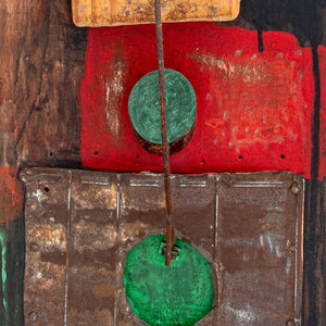 Uri Shulevitz Painted Wood Assemblage Sculpture (9855697879347)