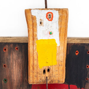 Uri Shulevitz Painted Wood Assemblage Sculpture (9855697879347)