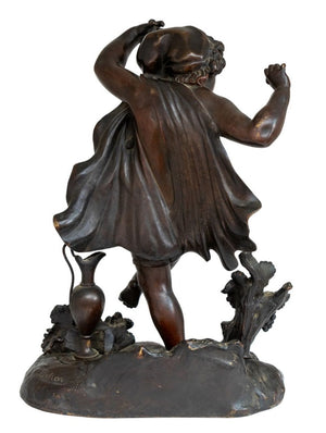 Clodion "Dancing Cherub" Patinated Bronze (9804724699443)