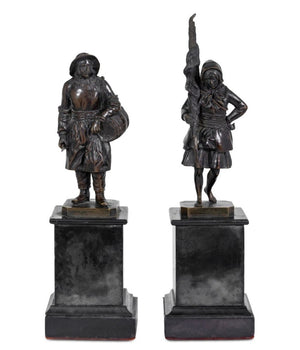 Theodore Blad Patinated Bronzes, Pair (9804743770419)