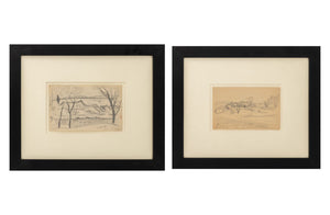Oscar F. Bluemner Landscape Scenes Graphite, 2