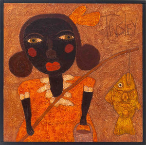 David Tinsley "Catch of the Day" Oil on Panel