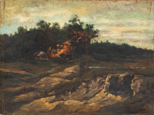 Barbizon School Pastoral Scene Oil, 19th C. (9767015645491)