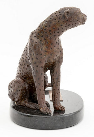 Donald Greig Seated Cheetah Bronze Sculpture (9738517381427)