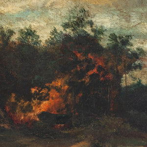 Barbizon School Pastoral Scene Oil, 19th C. (9767015645491)