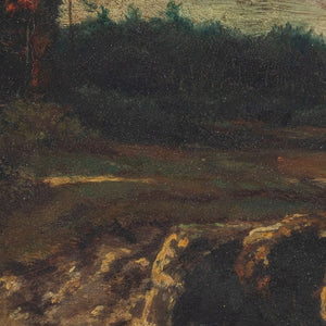 Barbizon School Pastoral Scene Oil, 19th C. (9767015645491)