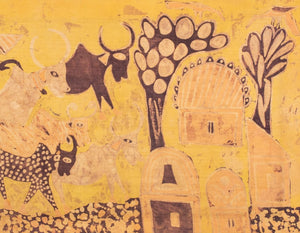 Indian Batik Art Textile Tapestry, 1965 (9846985556275)