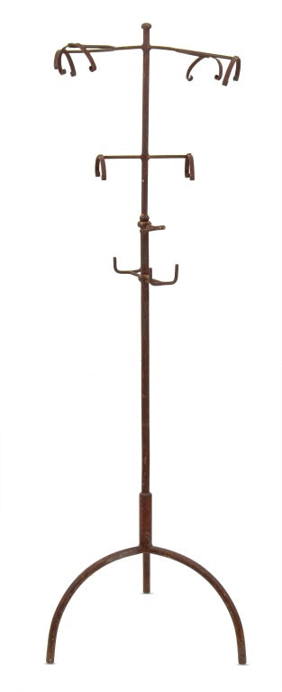 Wrought Iron Adjustable Coat Rack