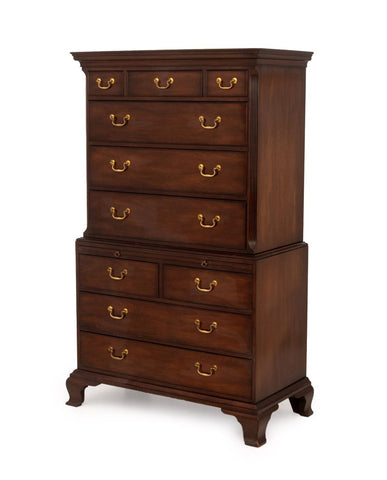 George III Style Mahogany Chest on Chest