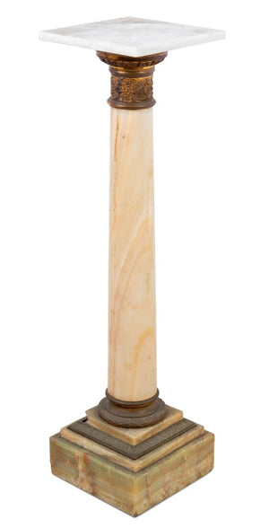 French Gilt Metal Mounted Alabaster Pedestal (9706402316595)