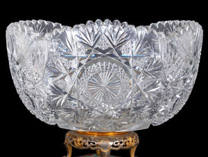 French Enamel Gilt Metal and Cut Glass Centerpiece (9756093284659)