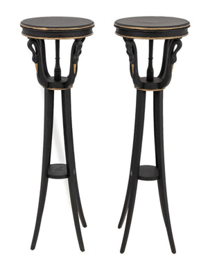 Empire Style Ebonized & Giltwood Pedestals, 2 (9738816586035)