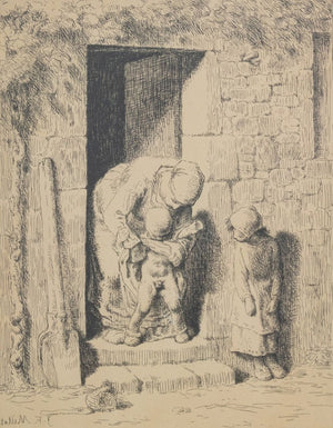 Jean Millet "La Precaution..." Cliche-Verre (9804762612019)