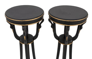 Empire Style Ebonized & Giltwood Pedestals, 2 (9738816586035)