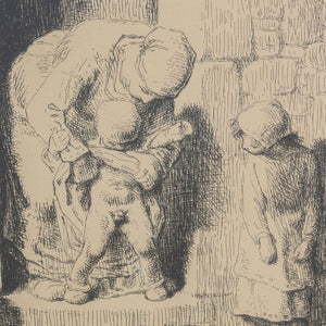 Jean Millet "La Precaution..." Cliche-Verre (9804762612019)