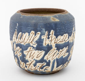 Signed "Desire these days my dear..." Pottery Vase (9784111104307)