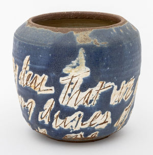 Signed "Desire these days my dear..." Pottery Vase (9784111104307)