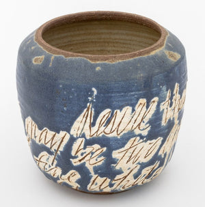 Signed "Desire these days my dear..." Pottery Vase (9784111104307)