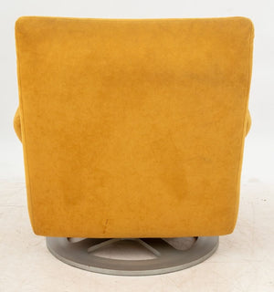 Ligne Roset Suede Upholstered Chair & Ottoman (9755184759091)