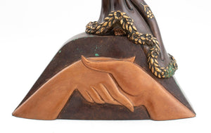 Erte "Peace" Patinated Bronze Sculpture, 1984 (9756522610995)