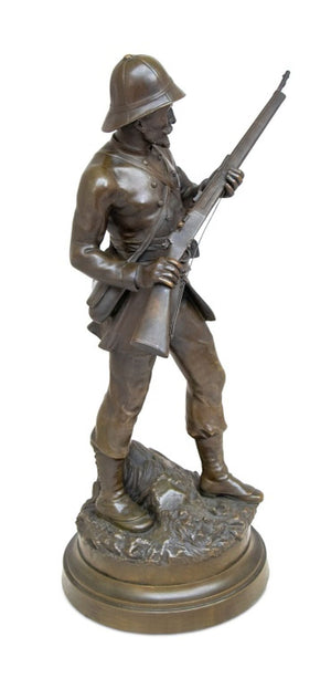 French Soldier Patinated Bronze Sculpture (9846998073651)