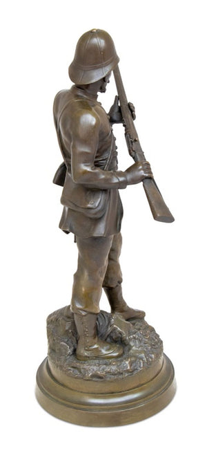 French Soldier Patinated Bronze Sculpture (9846998073651)