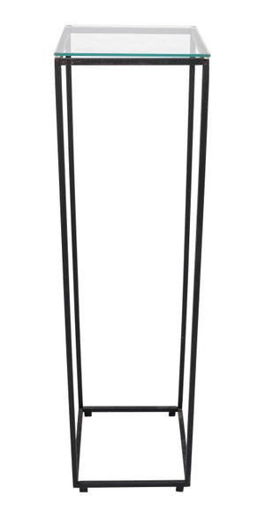 Patinated Steel and Glass Top Display Pedestals, 2 (9671751926067)