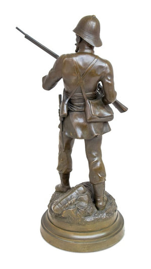 French Soldier Patinated Bronze Sculpture (9846998073651)
