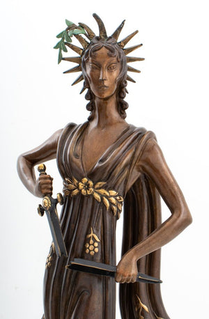 Erte "Peace" Patinated Bronze Sculpture, 1984 (9756525199667)