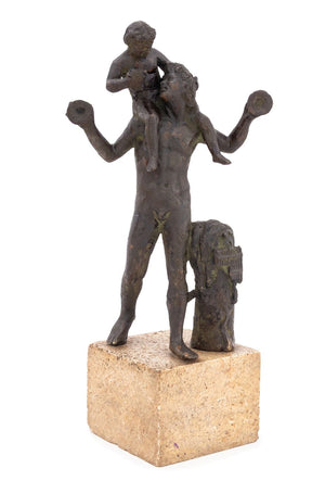 After the Antique Satyr & Young Dionysus Sculpture
