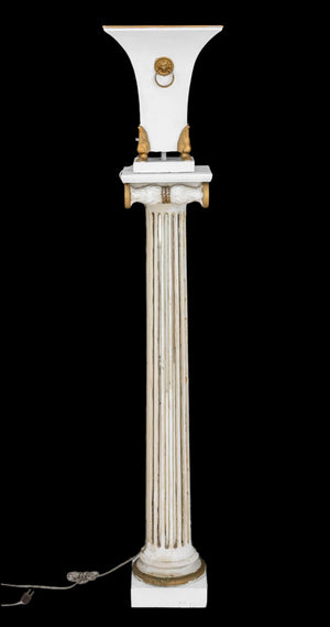 Hollywood Regency Patinated Metal Torchieres, 2 (9859473998131)