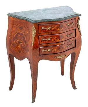 Louis XV Style Kingwood Marquetry Bombe Commode (9738817634611)