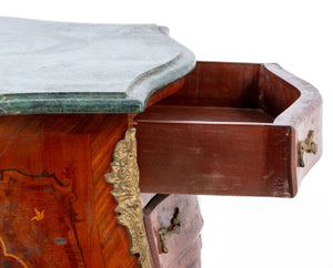Louis XV Style Kingwood Marquetry Bombe Commode (9738817634611)