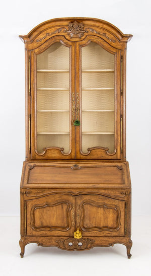 French Provincial Walnut Bureau Bookcase (9893271306547)