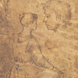 Old Master Figure Sketch Pencil on Vellum (9842643992883)