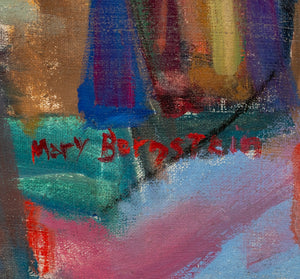 Mary Bernstein Abstract Seated Female Nude, Oil on Canvas (9738557358387)