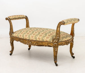 Louis XVI Style Giltwood Window Seat, 19th C. (9835725881651)