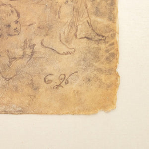 Old Master Figure Sketch Pencil on Vellum (9842643992883)