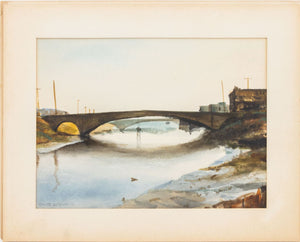 Staats Cotsworth River Scene Watercolor on Paper