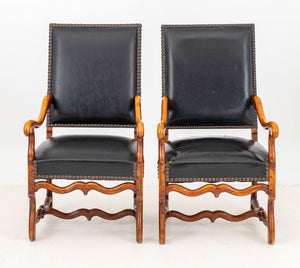 Louis XIV Style Walnut Fauteuil, Pair (9893273960755)