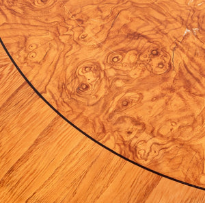 Burr Elm and Elm Circular Low Table (9736541045043)