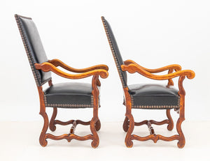 Louis XIV Style Walnut Fauteuil, Pair (9893273960755)