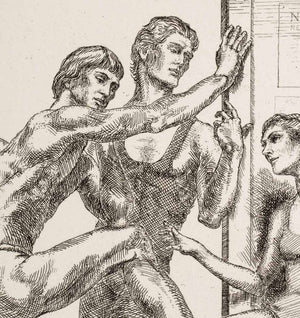 Paul Cadmus "Waiting for Rehearsal" Etching (9893315182899)